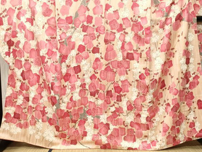 平和屋着物■豪華振袖　枝梅文　正絹　逸品　CABI8343ev