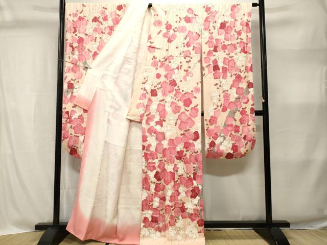 平和屋着物■豪華振袖　枝梅文　正絹　逸品　CABI8343ev