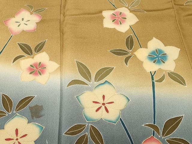 平和屋着物■豪華振袖　枝花文　暈し染め　金彩　正絹　逸品　CABI8345ev