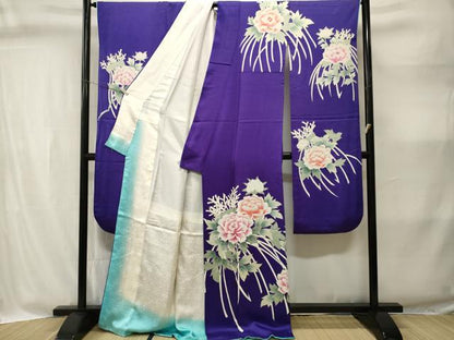 平和屋着物■豪華振袖　枝花文　正絹　逸品　CABI8346ev