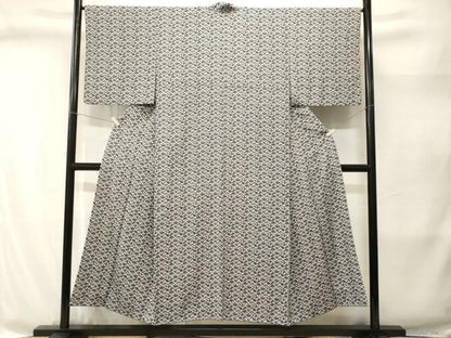 平和屋着物■上質な小紋　笹花文　正絹　逸品　CABI8354ev