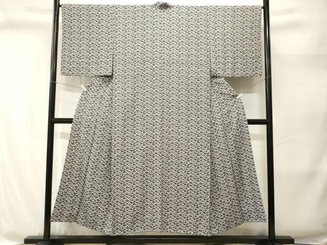 平和屋着物■上質な小紋　笹花文　正絹　逸品　CABI8354ev