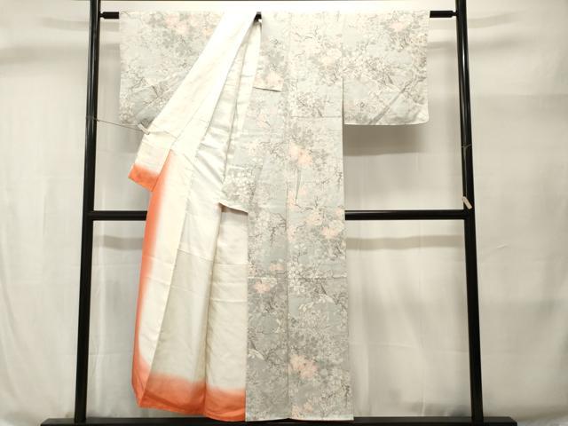 平和屋着物■上質な小紋　枝花文　正絹　逸品　CABI8358ev