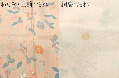 平和屋着物■上質な小紋　草花文　正絹　逸品　CABI8359ev
