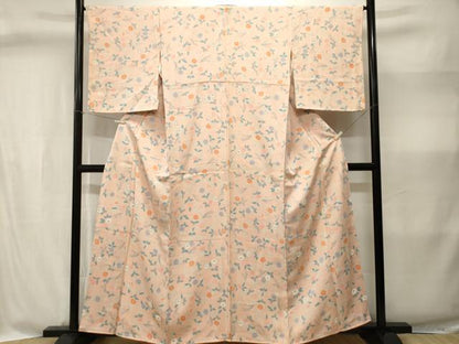 平和屋着物■上質な小紋　草花文　正絹　逸品　CABI8359ev