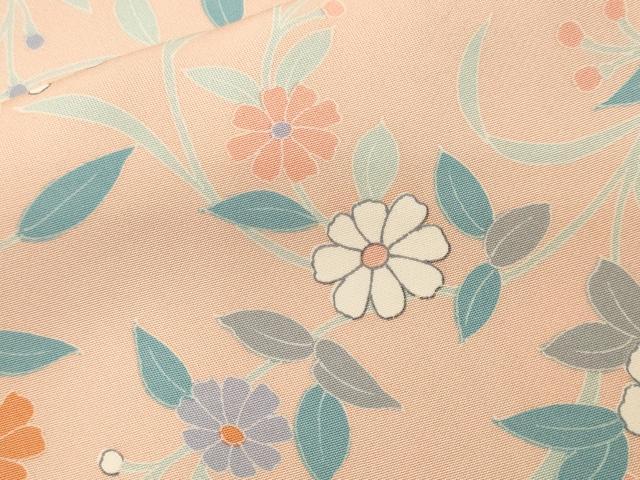 平和屋着物■上質な小紋　草花文　正絹　逸品　CABI8359ev