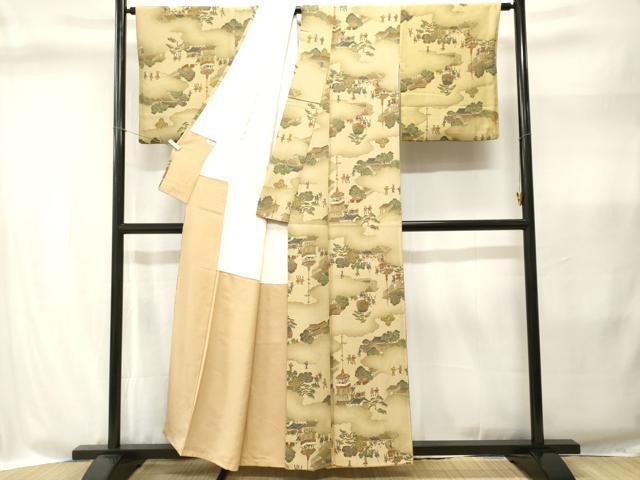 平和屋着物■上質な小紋　雲取り鉾人物文　正絹　逸品　CABI8367ev