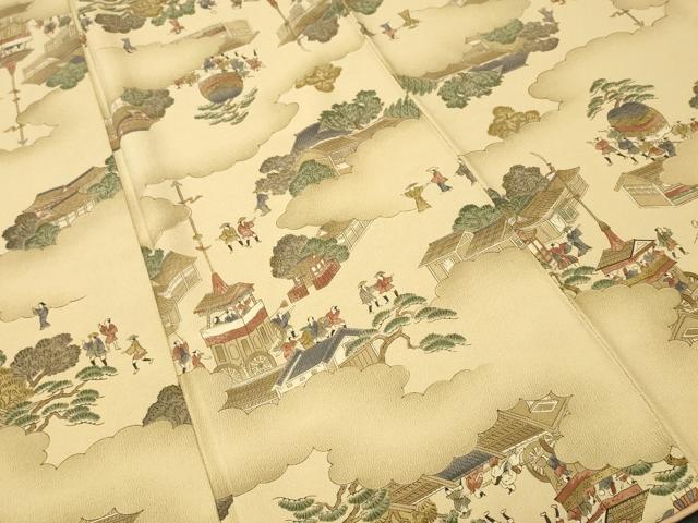 平和屋着物■上質な小紋　雲取り鉾人物文　正絹　逸品　CABI8367ev