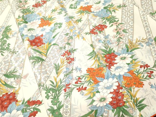 平和屋着物■上質な小紋　紬地　枝花文　正絹　逸品　CABI8369ev