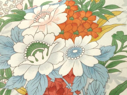 平和屋着物■上質な小紋　紬地　枝花文　正絹　逸品　CABI8369ev