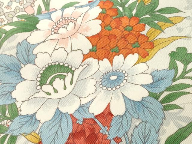 平和屋着物■上質な小紋　紬地　枝花文　正絹　逸品　CABI8369ev