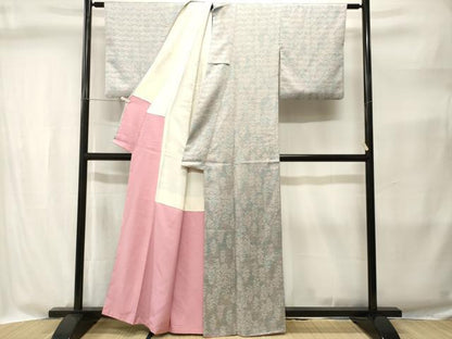 平和屋着物■上質な小紋　草花文　正絹　逸品　CABI8370ev
