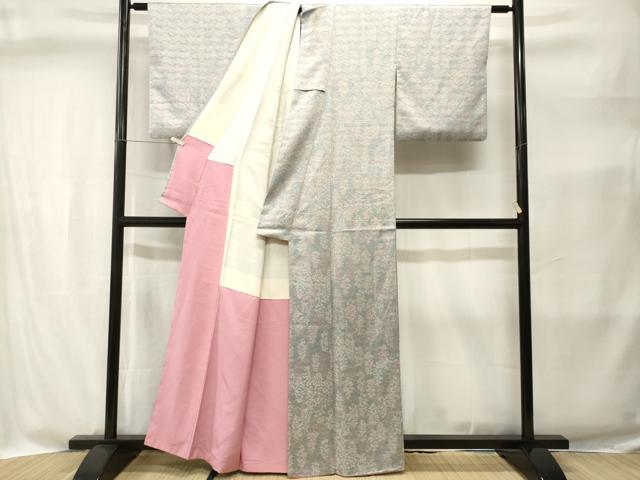 平和屋着物■上質な小紋　草花文　正絹　逸品　CABI8370ev