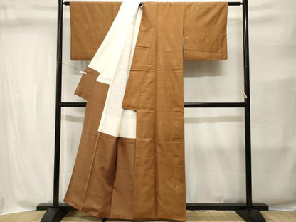 平和屋着物■上質な紬　草花文　鈴乃屋扱い　正絹　逸品　CABI8375ev