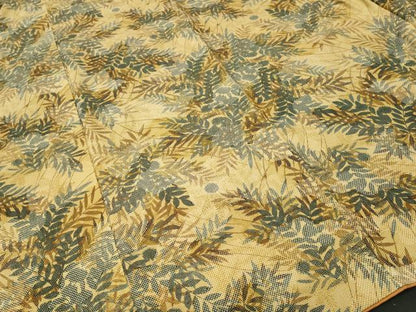 平和屋着物■上質な小紋　紬地　枝葉文　正絹　逸品　CABI8377ev