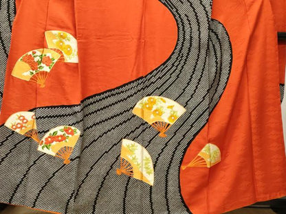 平和屋着物■豪華振袖　駒刺繍　絞り　扇面草花文　正絹　逸品　CABI8380ev