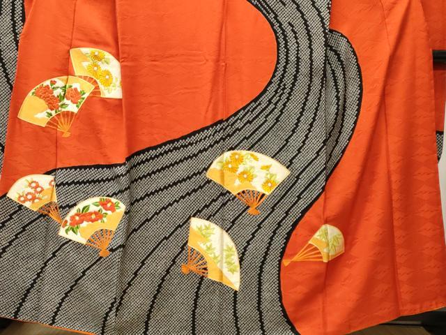 平和屋着物■豪華振袖　駒刺繍　絞り　扇面草花文　正絹　逸品　CABI8380ev