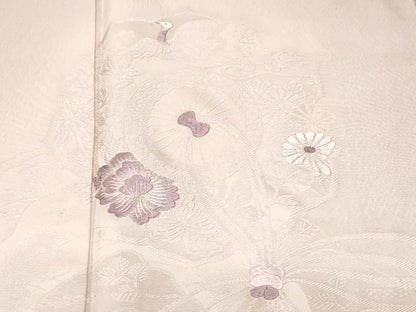 平和屋着物■訪問着　刺繍　鏡裏花文　暈し染め　正絹　逸品　CABI8381ev