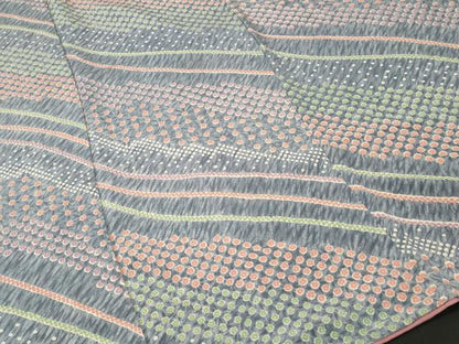 平和屋着物■上質な小紋　斜線鹿の子文　正絹　逸品　CABI8382ev