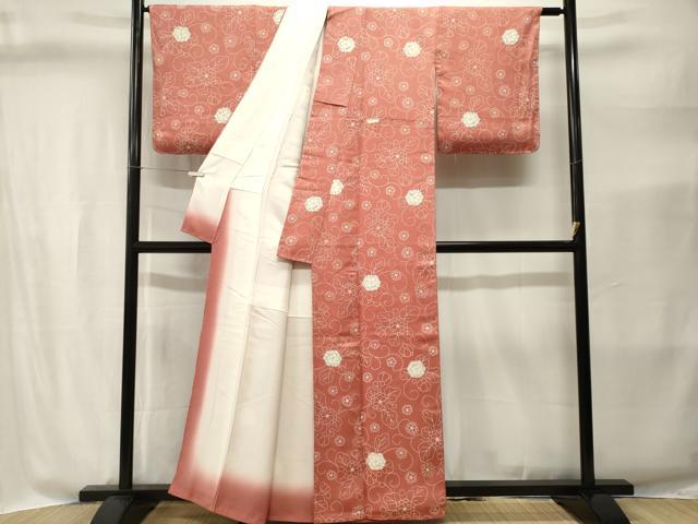 平和屋着物■上質な小紋　花唐草文　正絹　逸品　CABI8383ev