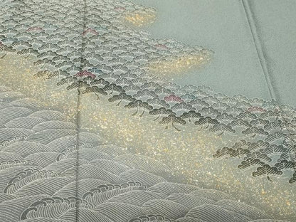 平和屋着物■訪問着　浜松文　金彩　正絹　逸品　CABI8384ev