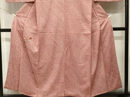 平和屋着物■色留訪問着　刺繍　絞り　枝椿文　正絹　逸品　CABI8385ev