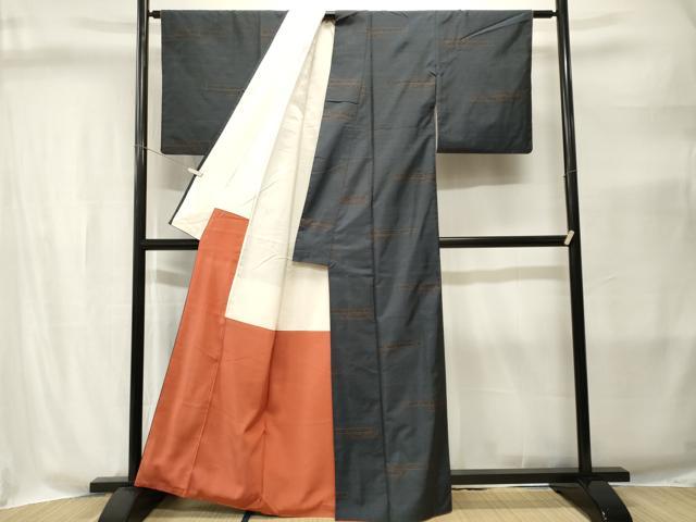 平和屋着物■本場大島紬　横段花文　正絹　逸品　CABI8389ev