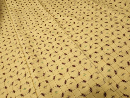 平和屋着物■上質な小紋　井桁文様　正絹　逸品　CABI8390ev