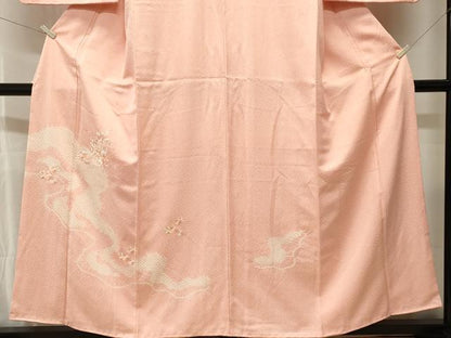 平和屋着物■訪問着　刺繍　絞り　絵巻花文　正絹　逸品　CABI8395ev