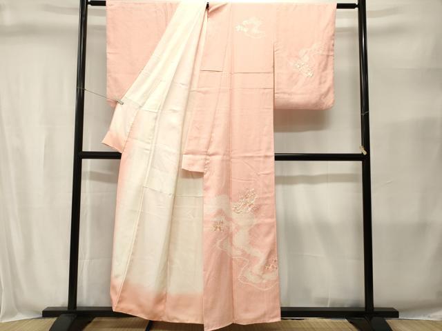 平和屋着物■訪問着　刺繍　絞り　絵巻花文　正絹　逸品　CABI8395ev
