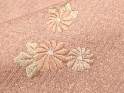 平和屋着物■訪問着　刺繍　絞り　絵巻花文　正絹　逸品　CABI8395ev