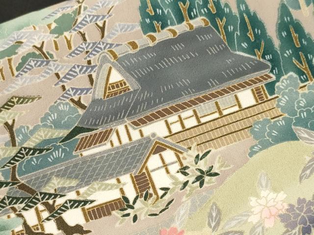 平和屋着物■豪華黒留袖　作家物　風景文　正絹　逸品　CABI8396ev
