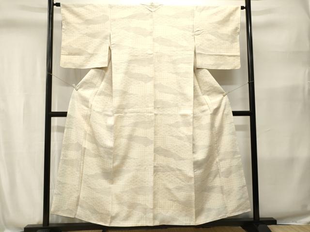 平和屋着物■上質な紬　幾何学文　正絹　逸品　CABI8397ev
