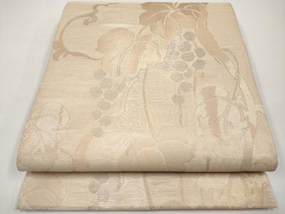 平和屋着物＊夏物　六通柄袋帯　葡萄蔦の葉文　金銀糸　正絹　逸品　CABI8401tx