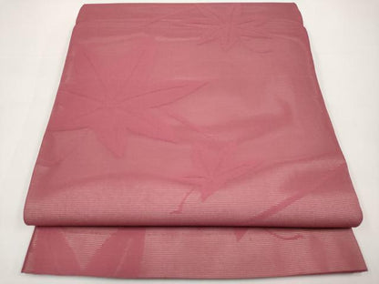 平和屋着物＊夏物　全通柄袋帯　楓文　三越扱い　今様色　正絹　逸品　CABI8403tx