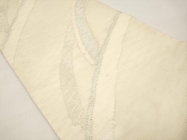 平和屋着物＊夏物　六通柄袋帯　抽象文　銀糸　正絹　逸品　CABI8405tx