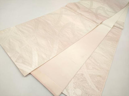 平和屋着物＊夏物　六通柄袋帯　露芝文　銀糸　正絹　逸品　CABI8407tx