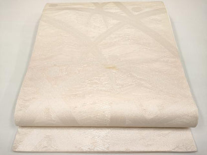 平和屋着物＊夏物　六通柄袋帯　露芝文　銀糸　正絹　逸品　CABI8407tx