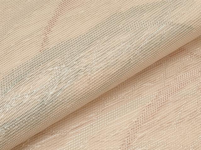 平和屋着物＊夏物　六通柄袋帯　芝草文　銀糸　正絹　逸品　CABI8408tx