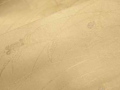 平和屋着物＊夏物　九寸名古屋帯　枝花文　金銀糸　正絹　逸品　CABI8416tx