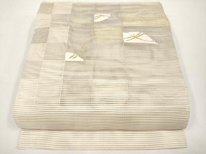 平和屋着物＊夏物　八寸名古屋帯　絽綴れ　トンボ　金銀糸　正絹　逸品　CABI8419tx
