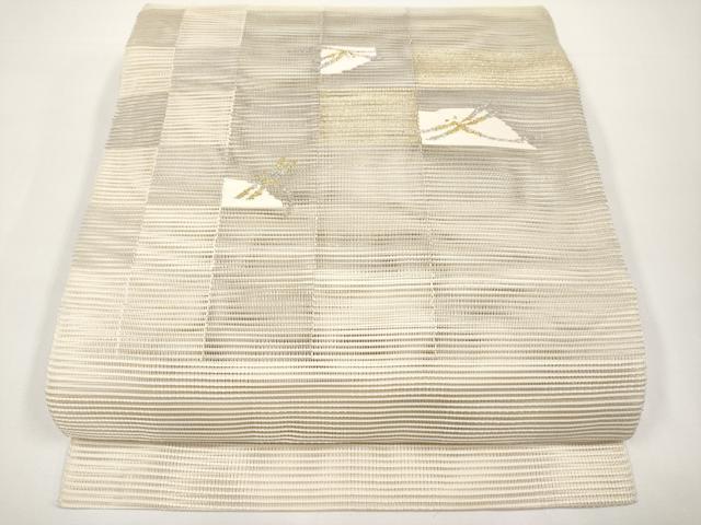 平和屋着物＊夏物　八寸名古屋帯　絽綴れ　トンボ　金銀糸　正絹　逸品　CABI8419tx