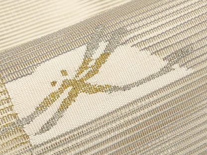 平和屋着物＊夏物　八寸名古屋帯　絽綴れ　トンボ　金銀糸　正絹　逸品　CABI8419tx