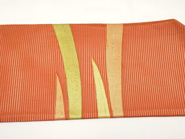 平和屋着物＊夏物　九寸名古屋帯　霞草木文　金銀糸　正絹　逸品　CABI8423tx