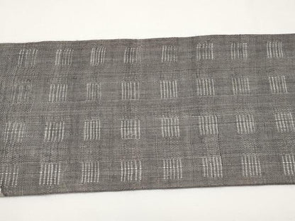平和屋着物＊夏物　九寸名古屋帯　抽象文　麻　逸品　CABI8426tx