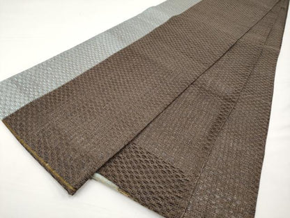 平和屋着物▽太鼓柄袋帯　スリーシーズン　春夏秋　櫛織　霞文　金糸　正絹　逸品　CABI8438tx