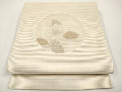 平和屋着物＊夏物　太鼓柄袋帯　絽綴れ　花丸文　金銀糸　正絹　逸品　CABI8448tx