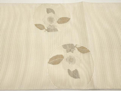 平和屋着物＊夏物　太鼓柄袋帯　絽綴れ　花丸文　金銀糸　正絹　逸品　CABI8448tx