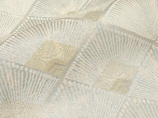 平和屋着物＊夏物　六通柄袋帯　菱松葉文　金銀糸　正絹　逸品　CABI8449tx