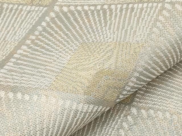 平和屋着物＊夏物　六通柄袋帯　菱松葉文　金銀糸　正絹　逸品　CABI8449tx